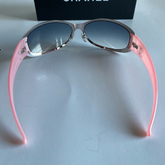CHANEL Lt Pink Silver Sunglasses CC Logo 4116 - Picture 4 of 8